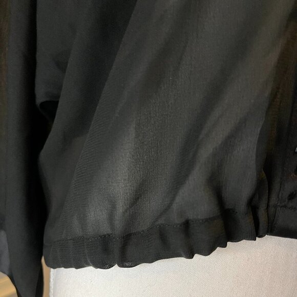 NWT Steve Madden Black Sheer Evening Beaded Cocoon Cardigan, One Size - Picture 13 of 16